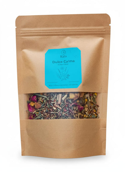 Dulce Calma – Infusión Artesanal Relajante de Rooibos, Manzanilla y Lavanda | 90g