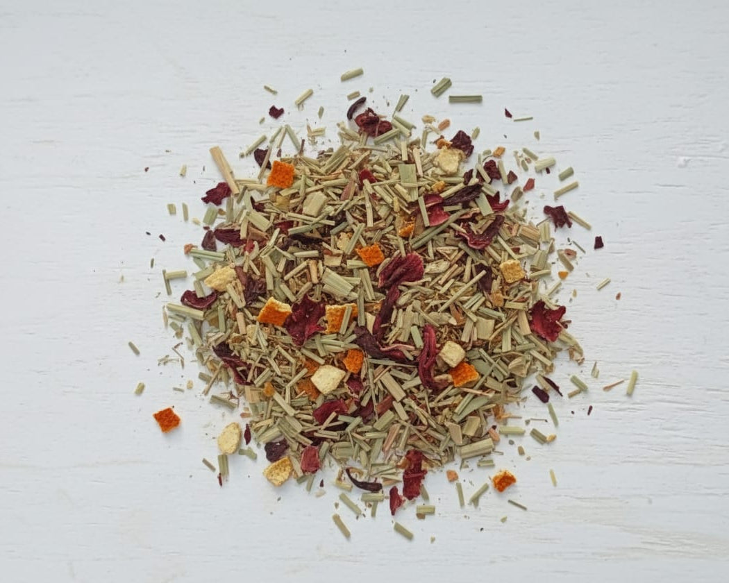 Amanecer Andino – Infusión Artesanal Cítrica y Energizante de Rooibos