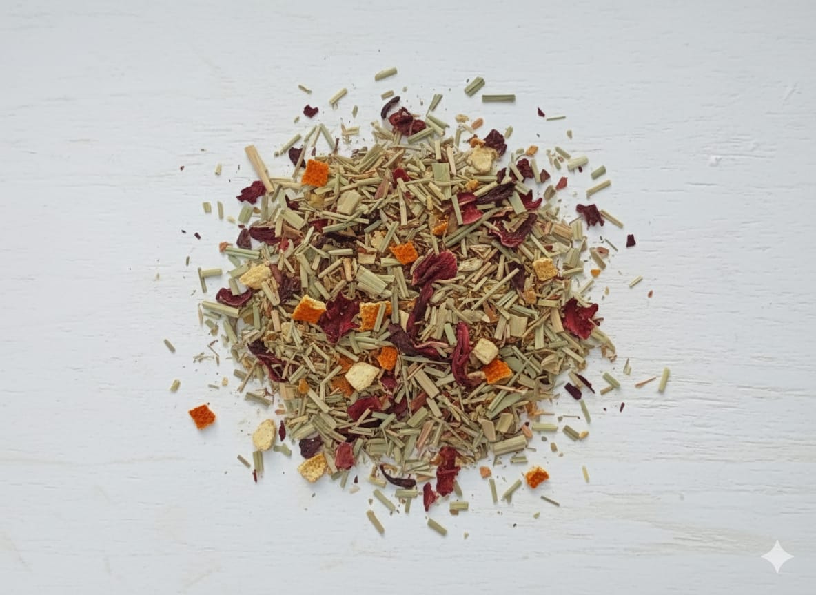 Amanecer Andino – Infusión Artesanal Cítrica y Energizante de Rooibos